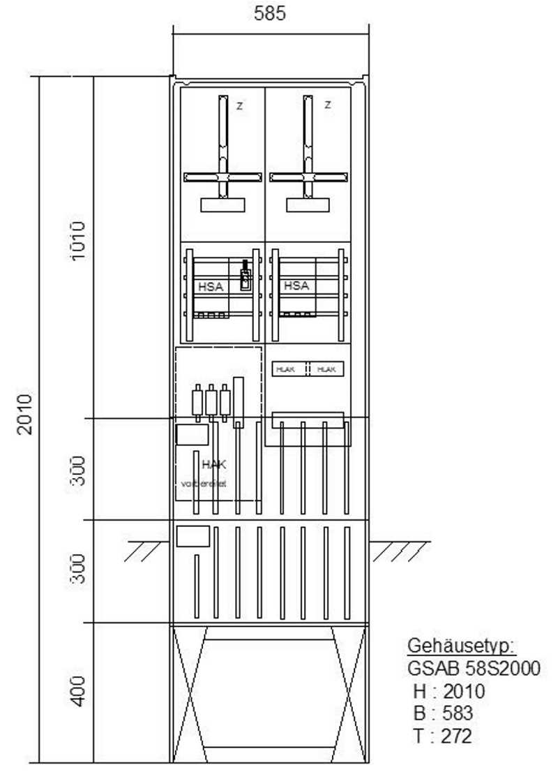 GSAB ZAS Bezug 2 Zähler bis jeweils 50 A