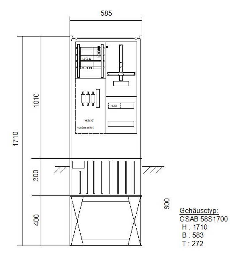 GSAB ZAS Bezug 1 Zähler bis 80 A